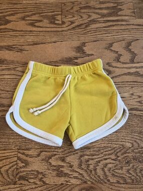 Little Road Co (lulu & roo) - Toddler Midi Shorts - Yellow & white - 2T